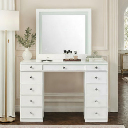 Tresanti Kathryn Vanity Table with Adjustable LED Lighted Mirror