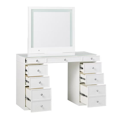 Tresanti Kathryn Vanity Table with Adjustable LED Lighted Mirror