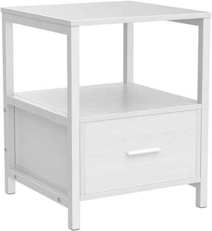 VECELO Nightstand Modern Square End Side Table, 1 Pack/2 Packs