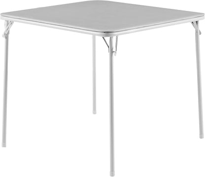 VECELO Portable Folding Card Table Square and Chair Sets with Collapsible Legs & Vinyl Upholstery (5 PCS)