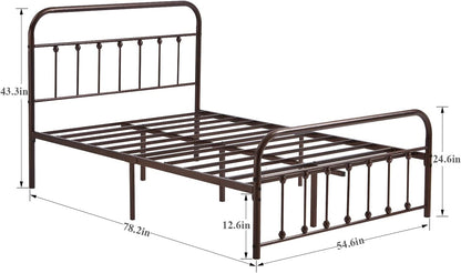 VECELO Metal Platform Bed Frame Mattress Foundation Modern&Simple Style