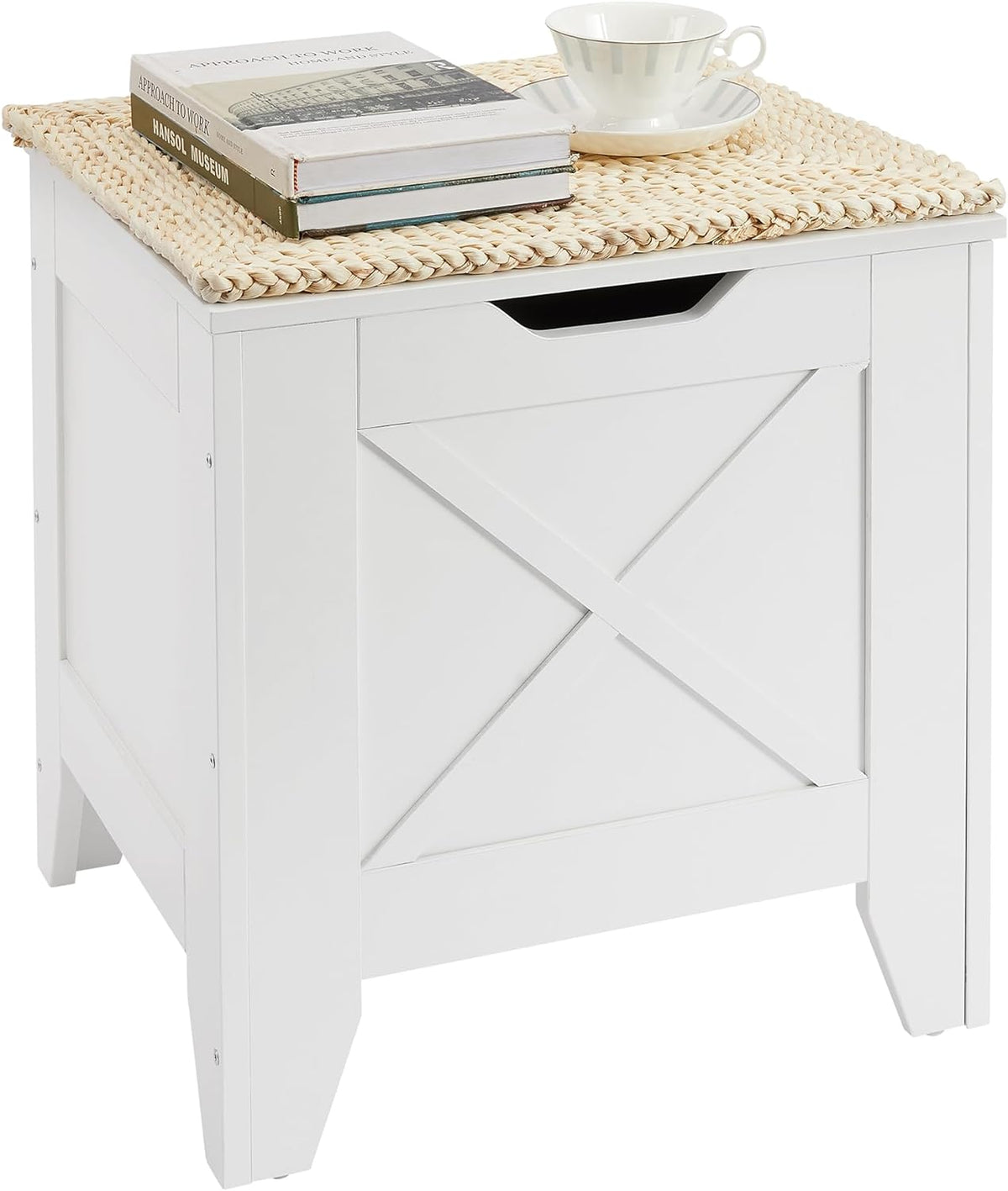 VECELO Modern Shoe Bench for Storage,Toy Chest Ottoman