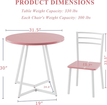 VECELO 3 Piece Kitchen Dining Room Set