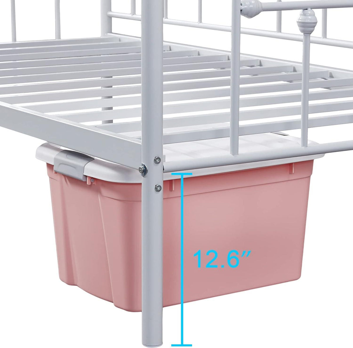 VECELO Tagesbettgestell, Metallplattformbett in Twin-Größe mit Kopfteil