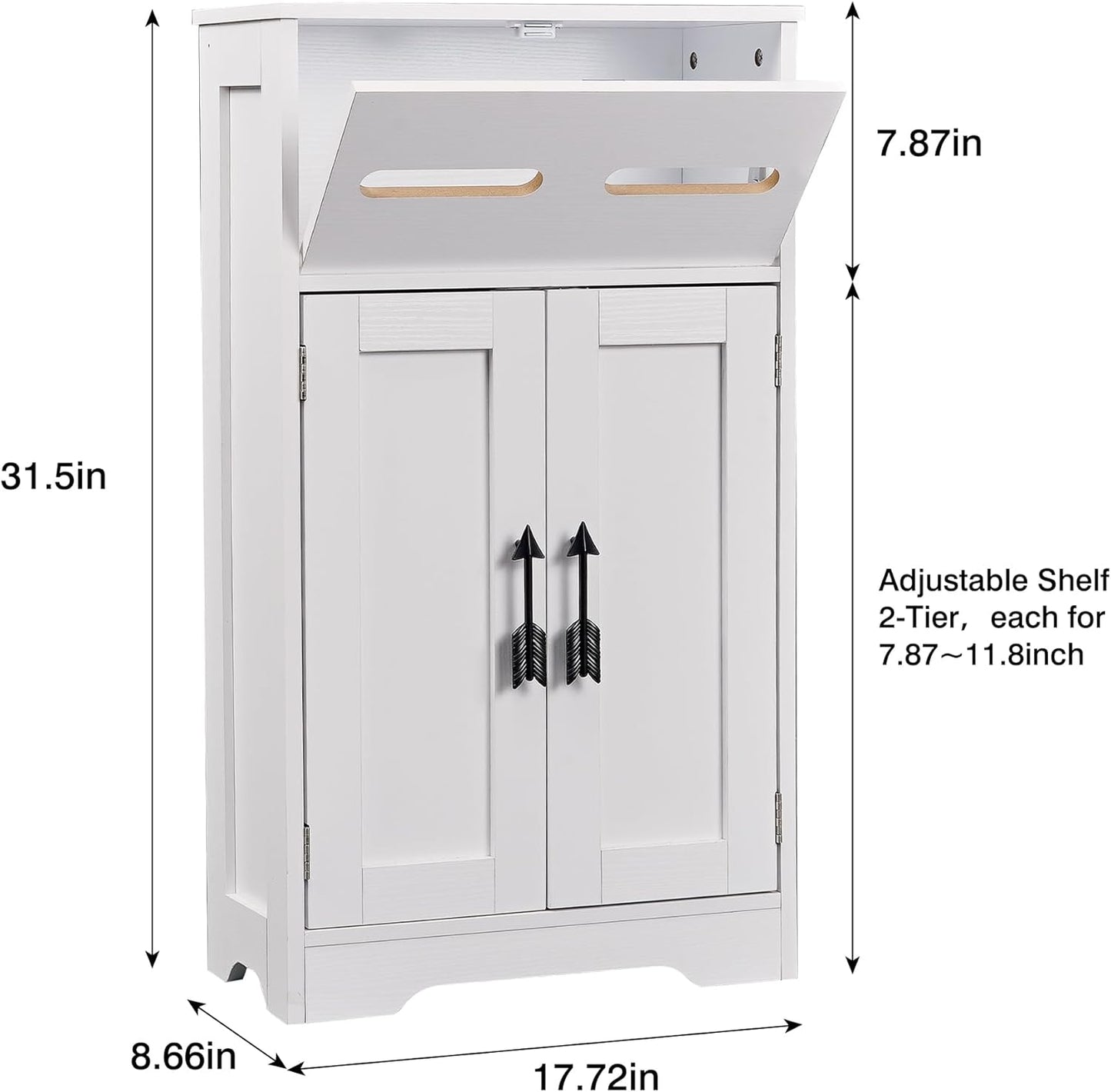 VECELO Mueble organizador de papel higiénico para baño, soporte para rollos y toallas de papel