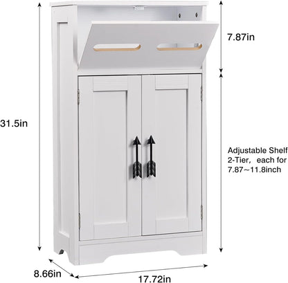 VECELO Mueble organizador de papel higiénico para baño, soporte para rollos y toallas de papel
