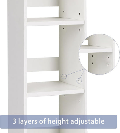 VECELO Tall Bathroom Cabinet with Adjustable Shelves