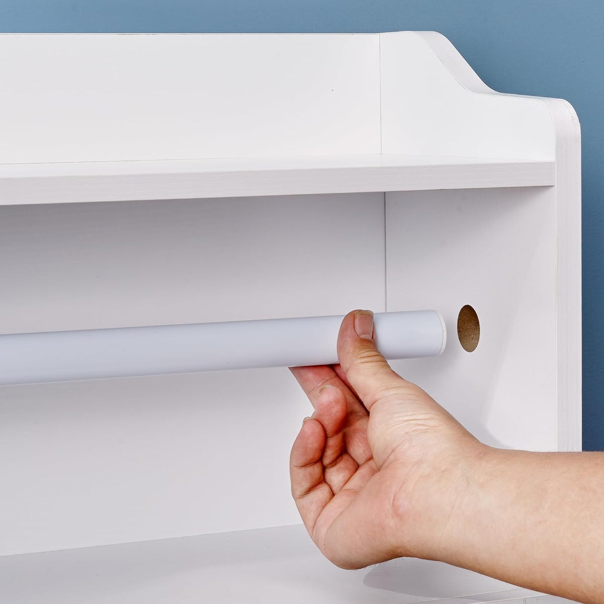 VECELO Mueble organizador de papel higiénico para baño, soporte para rollos y toallas de papel