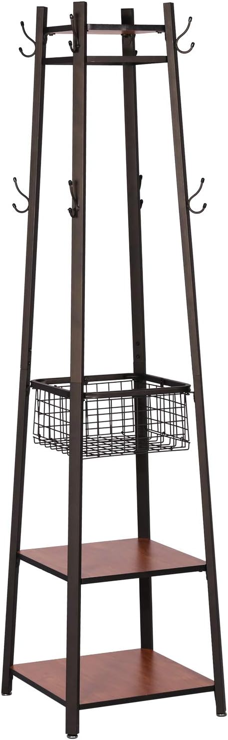 VECELO Coat Rack Freestanding Hall Tree
