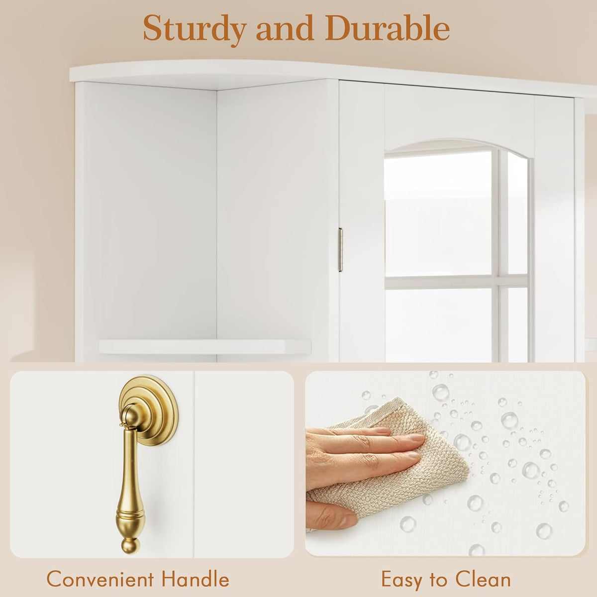 Mueble de Pared para Baño VECELO con Espejo