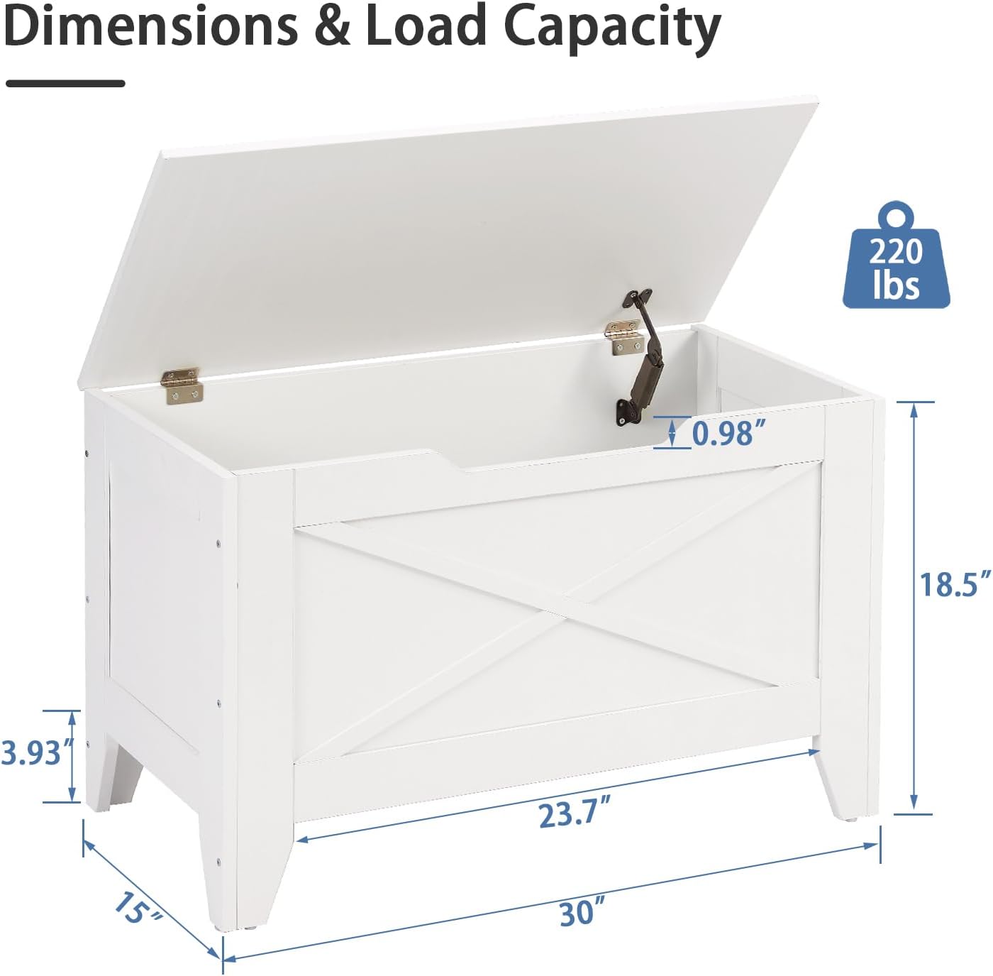 VECELO Modern Shoe Bench for Storage,Toy Chest Ottoman