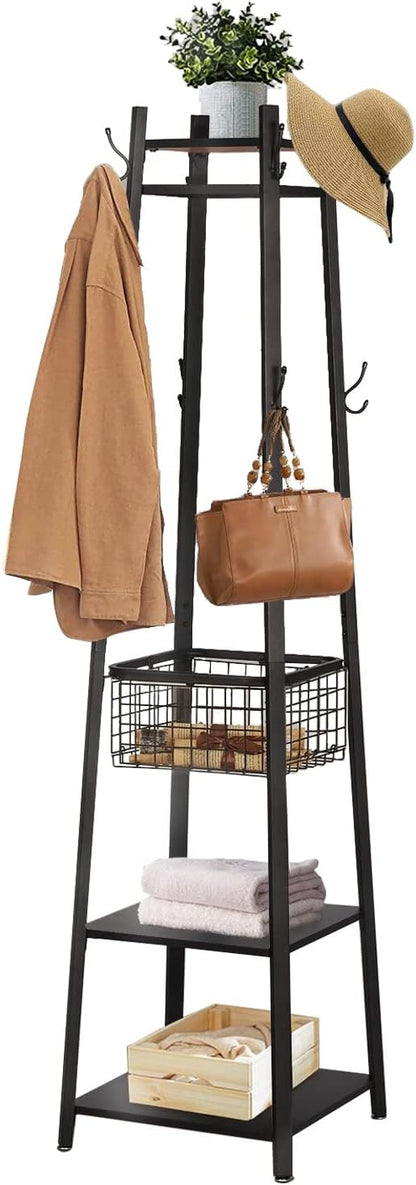 VECELO Coat Rack Freestanding Hall Tree
