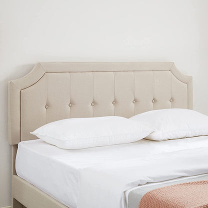 VECELO Premium Upholstered Platform Bed Diamond Stitched Panel Headboard