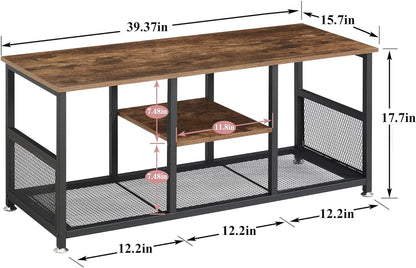 VECELO TV Stand/Entertainment Center/Media Console Table with Storage