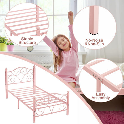 VECELO Classic Metal Bed Frame Mattress Foundation