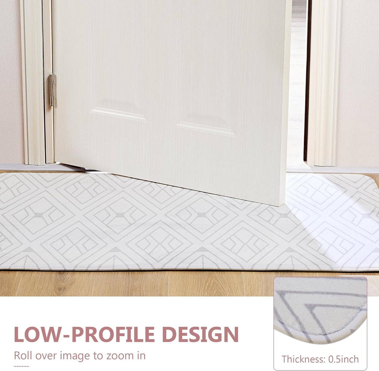 VECELO Front Door Mat Indoor Welcome Mat Outdoor, Absorbent Muddy Kitchen Rugs