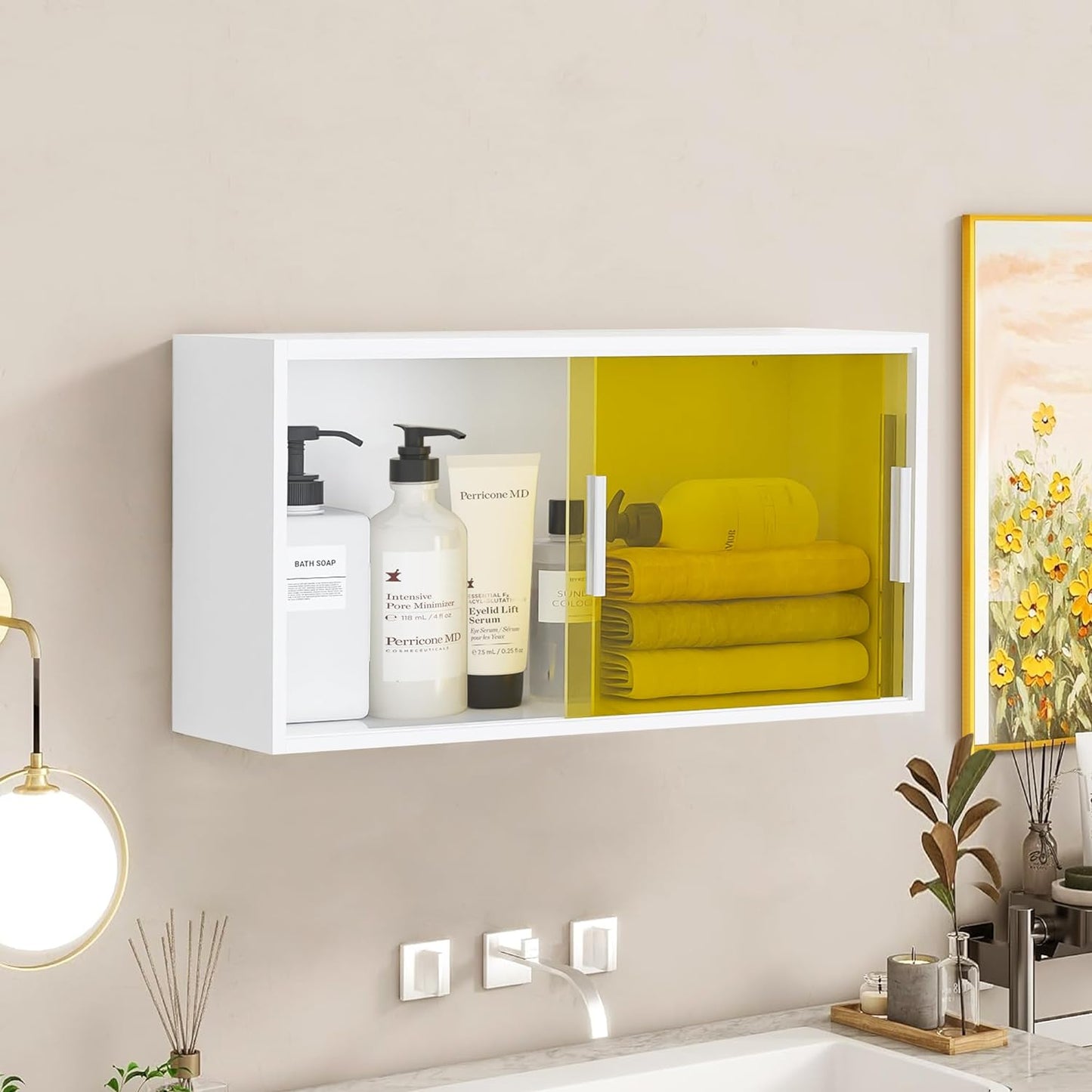 VECELO Botiquín de pared para baño