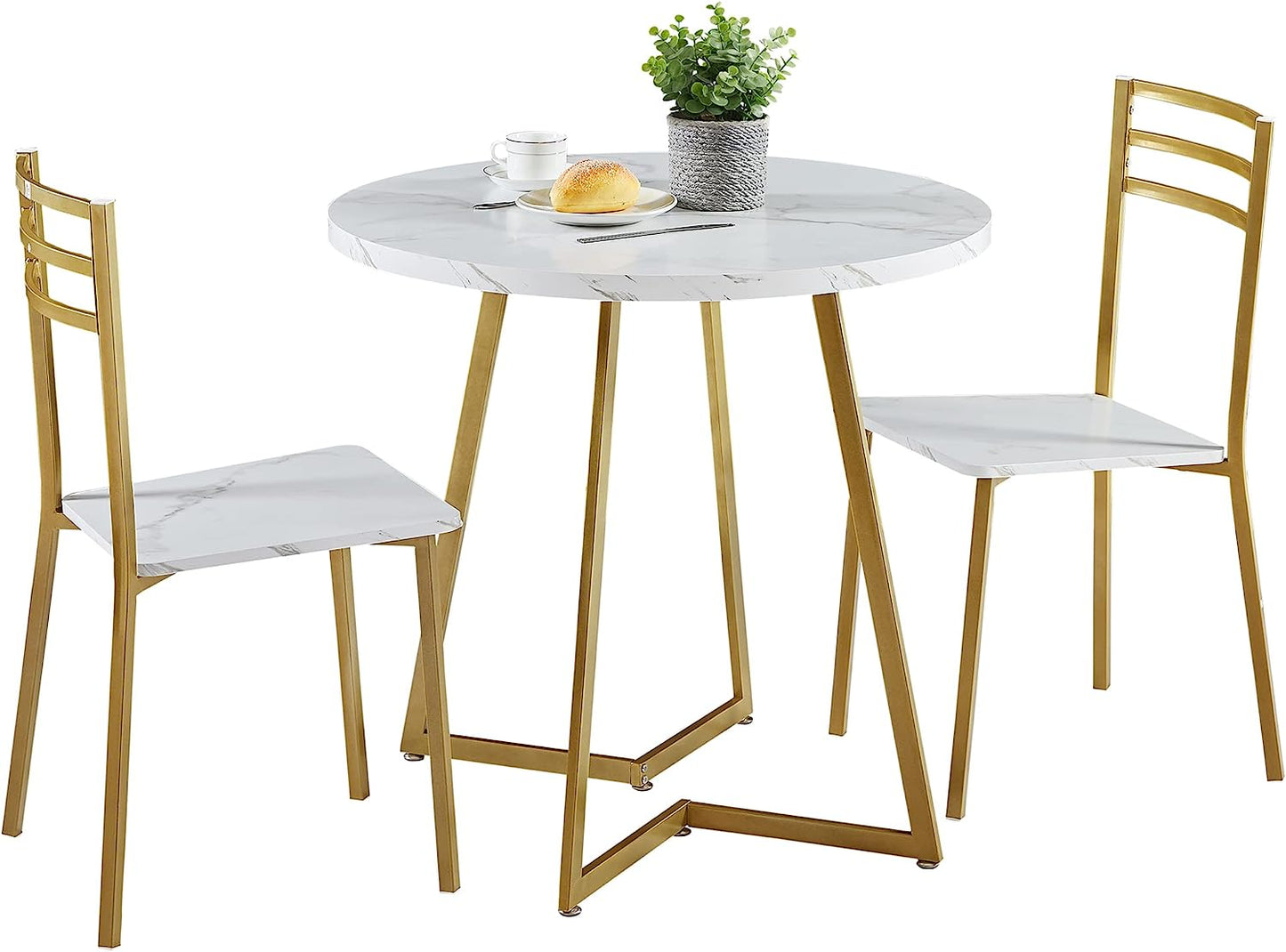 VECELO 3 Piece Kitchen Dining Room Set
