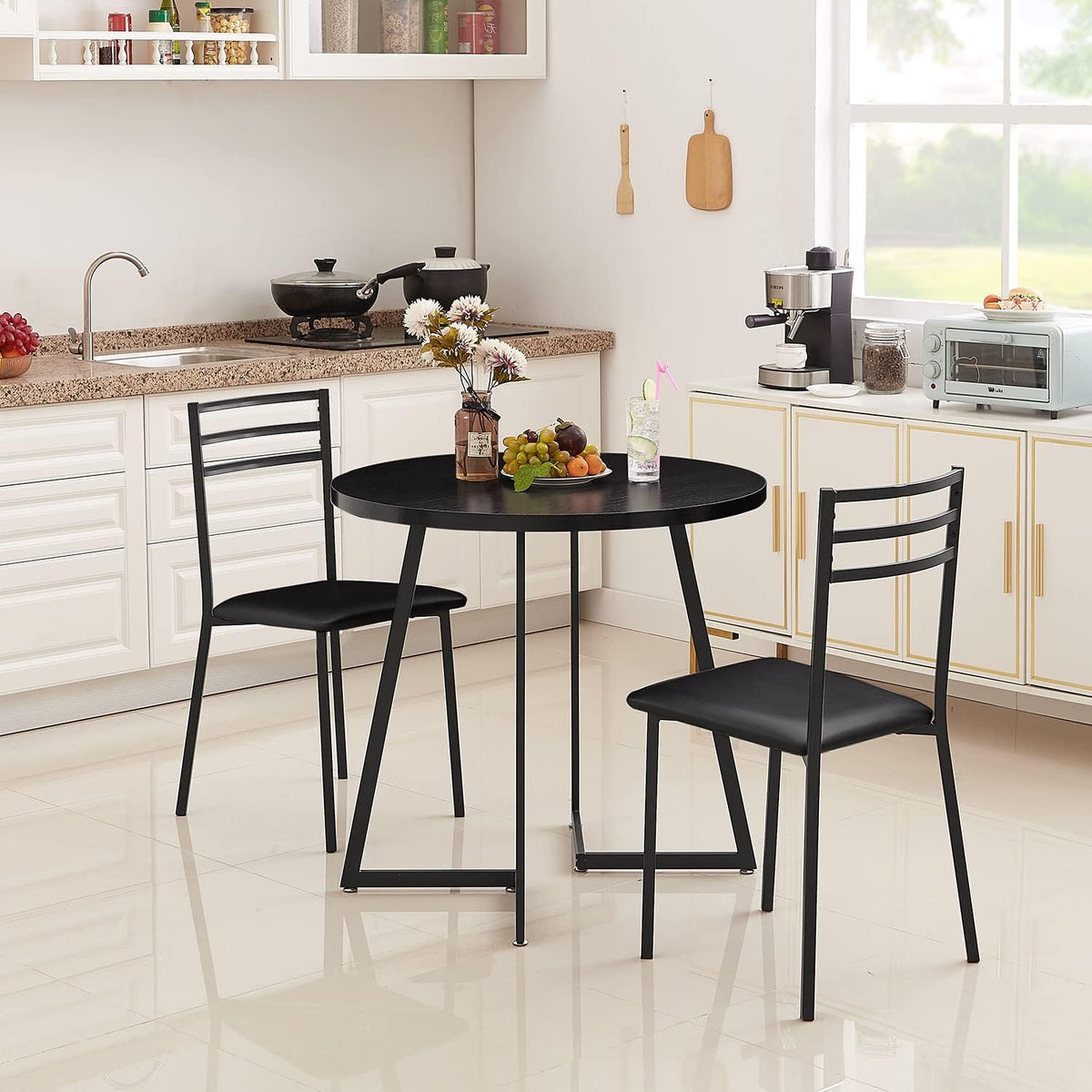 VECELO 3 Piece Kitchen Dining Room Set