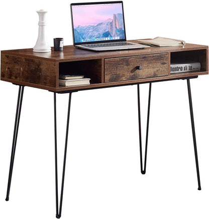 VECELO 39.3" Home Office Work Table with Drawers Computer Desk