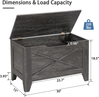 VECELO Modern Shoe Bench for Storage,Toy Chest Ottoman