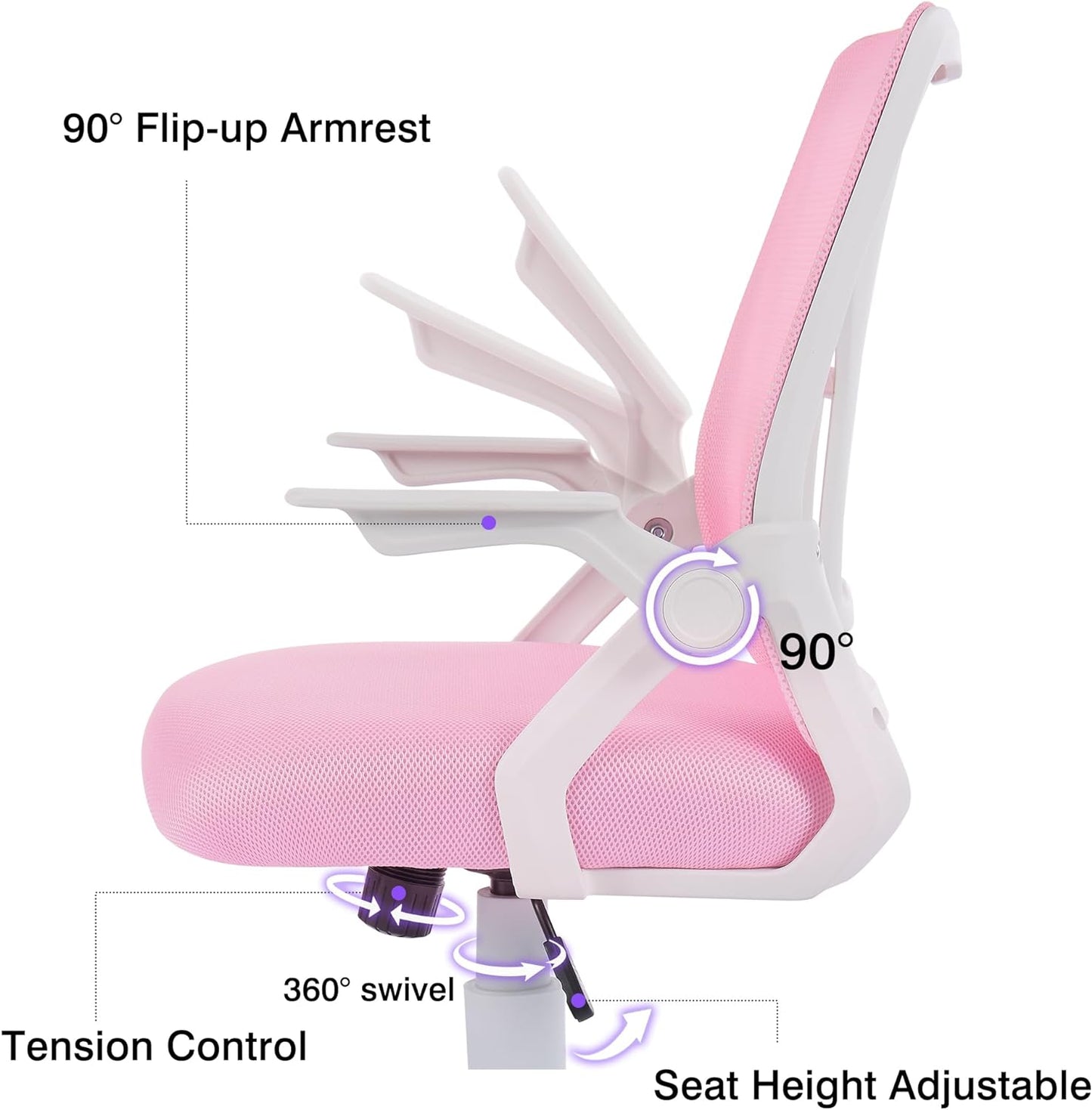 VECELO Mid-Back Swivel Ergonomic Office Chair