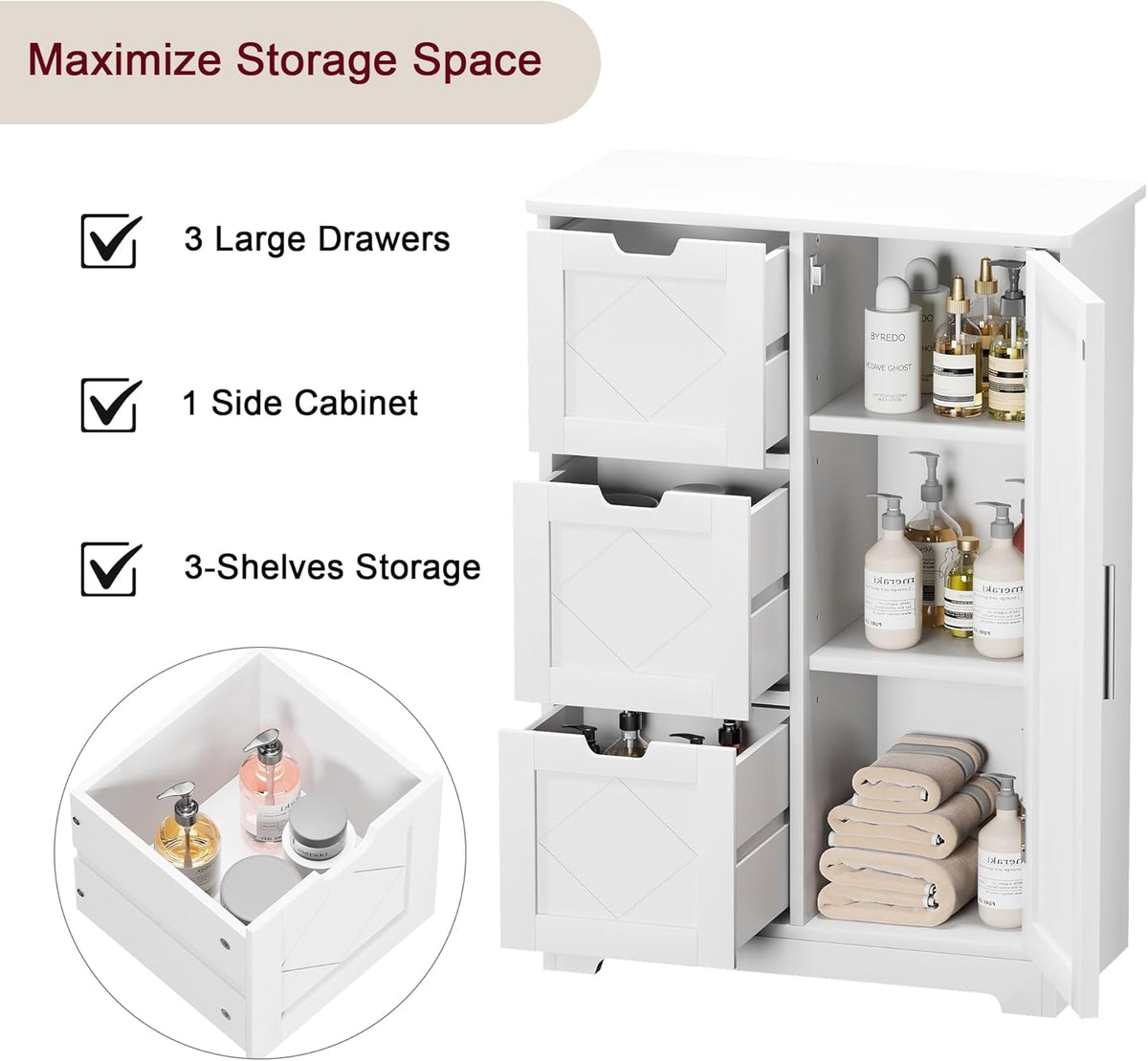 Mueble de baño con cajones VECELO