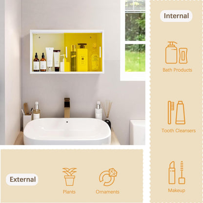 VECELO Botiquín de pared para baño