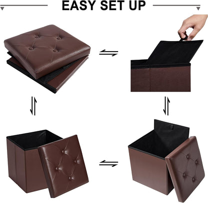 VECELO Storage Ottoman Bench End of Bed 43'' Footstool Footrest Stool Shoestool