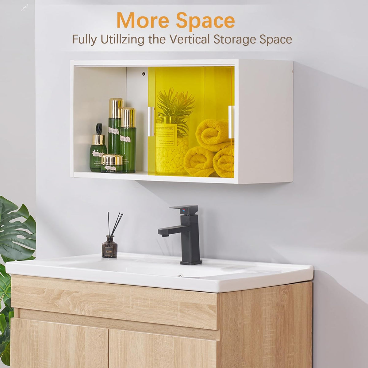 VECELO Botiquín de pared para baño