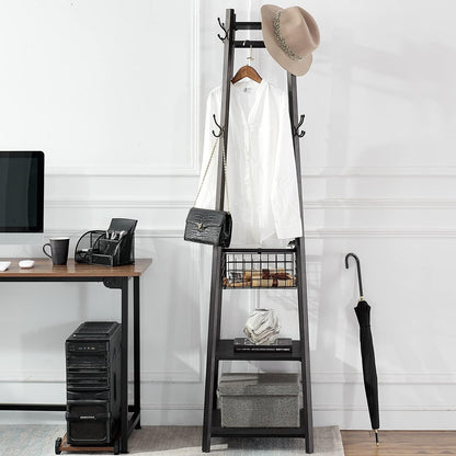 VECELO Coat Rack Freestanding Hall Tree