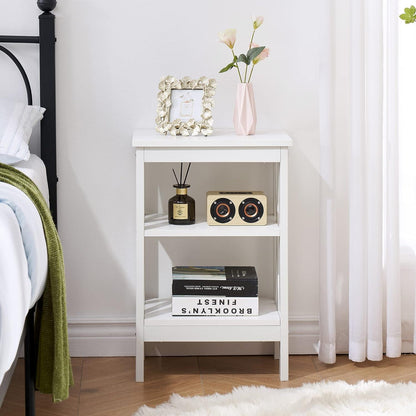 VECELO Modern Nightstand Side End Table with 3-Tiers Open Storage Shelf, 1 pack/2 packs