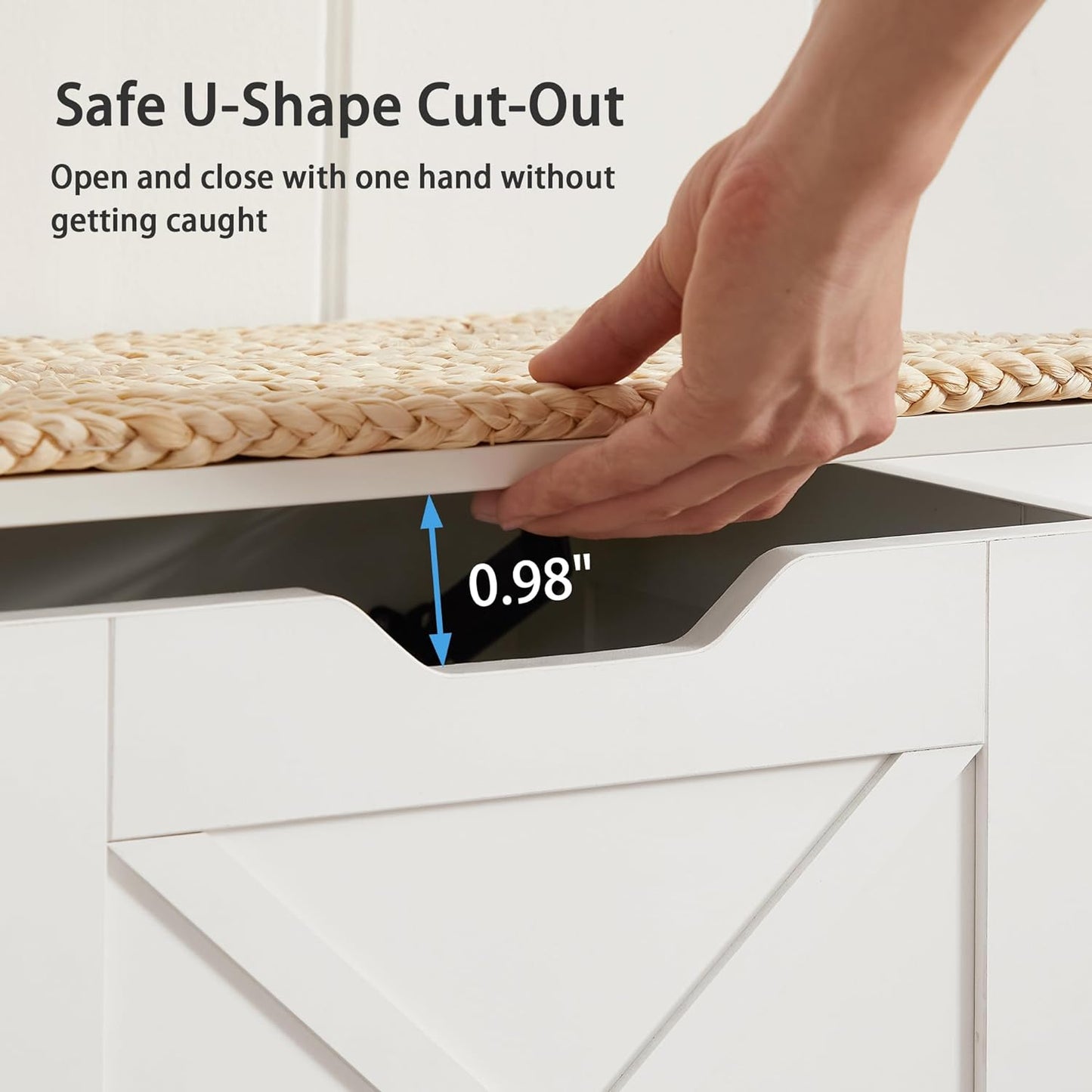 VECELO Modern Shoe Bench for Storage,Toy Chest Ottoman