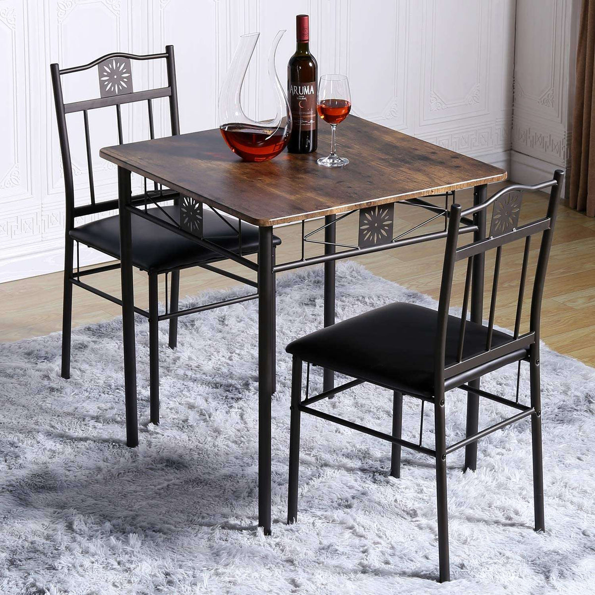 VECELO 3-teiliges Esszimmer-Tischset