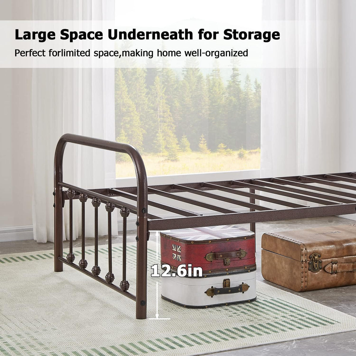 VECELO Metal Platform Bed Frame Mattress Foundation Modern&Simple Style