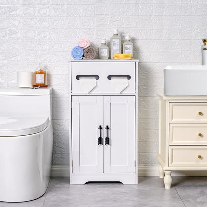 VECELO Mueble organizador de papel higiénico para baño, soporte para rollos y toallas de papel