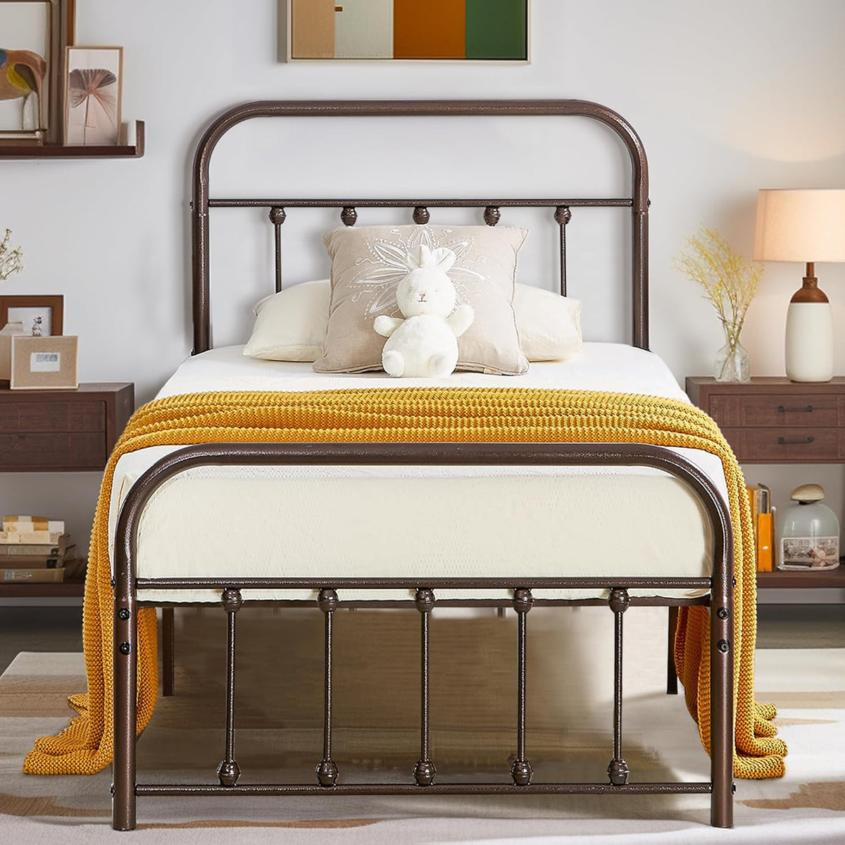 VECELO Metal Platform Bed Frame Mattress Foundation Modern&Simple Style