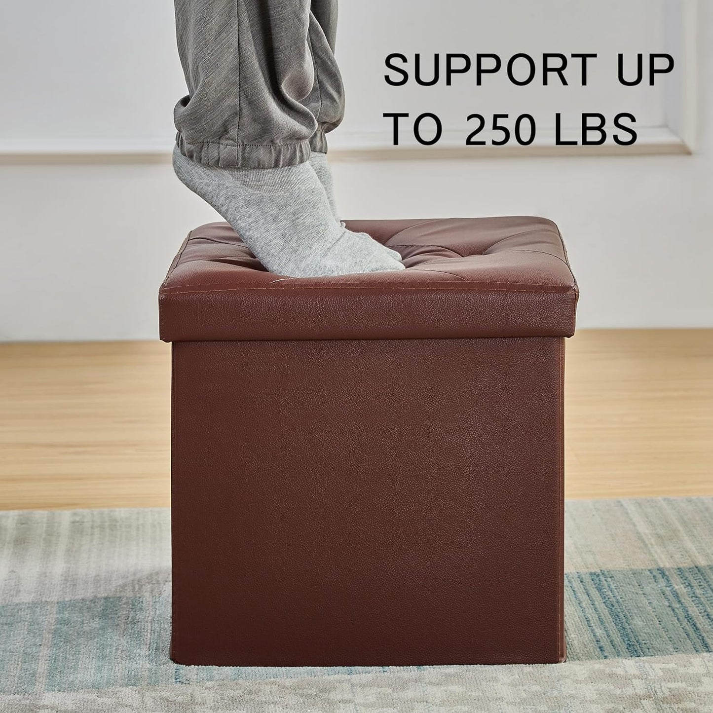 VECELO Storage Ottoman Bench End of Bed 43'' Footstool Footrest Stool Shoestool