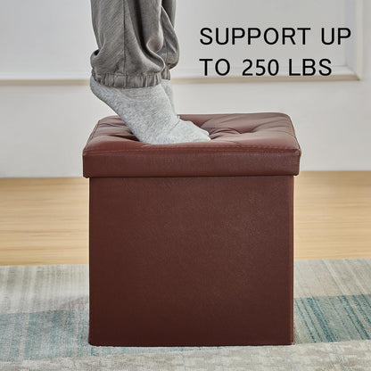 VECELO Storage Ottoman Bench End of Bed 43'' Footstool Footrest Stool Shoestool