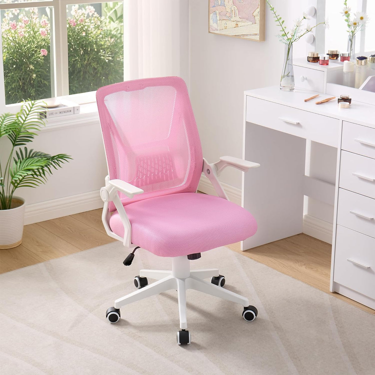VECELO Mid-Back Swivel Ergonomic Office Chair