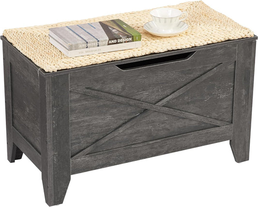 VECELO Modern Shoe Bench for Storage,Toy Chest Ottoman