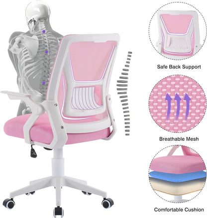 VECELO Mid-Back Swivel Ergonomic Office Chair