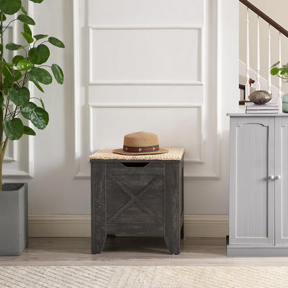VECELO Modern Shoe Bench for Storage,Toy Chest Ottoman