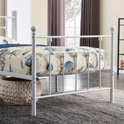 VECELO Modern Metal Platform Bed Frame Mattress Foundation with Headboard and Footboard
