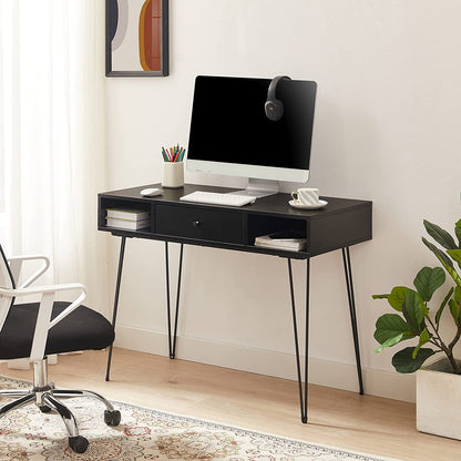 VECELO 39.3" Home Office Work Table with Drawers Computer Desk