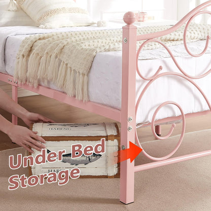 VECELO Classic Metal Bed Frame Mattress Foundation