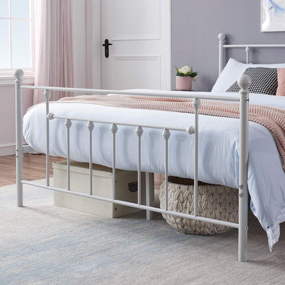 VECELO Modern Metal Platform Bed Frame Mattress Foundation with Headboard and Footboard
