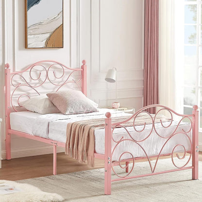 VECELO Classic Metal Bed Frame Mattress Foundation
