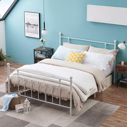 VECELO Modern Metal Platform Bed Frame Mattress Foundation with Headboard and Footboard