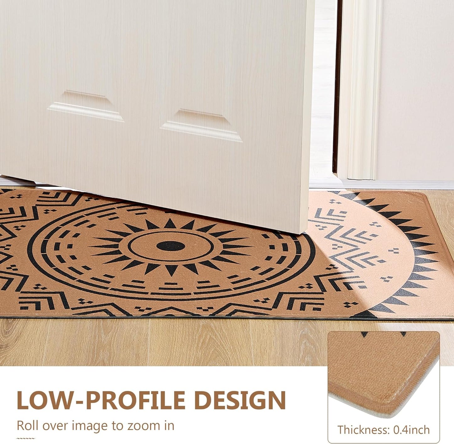 VECELO Front Door Mat Indoor Welcome Mat Outdoor, Absorbent Muddy Kitchen Rugs